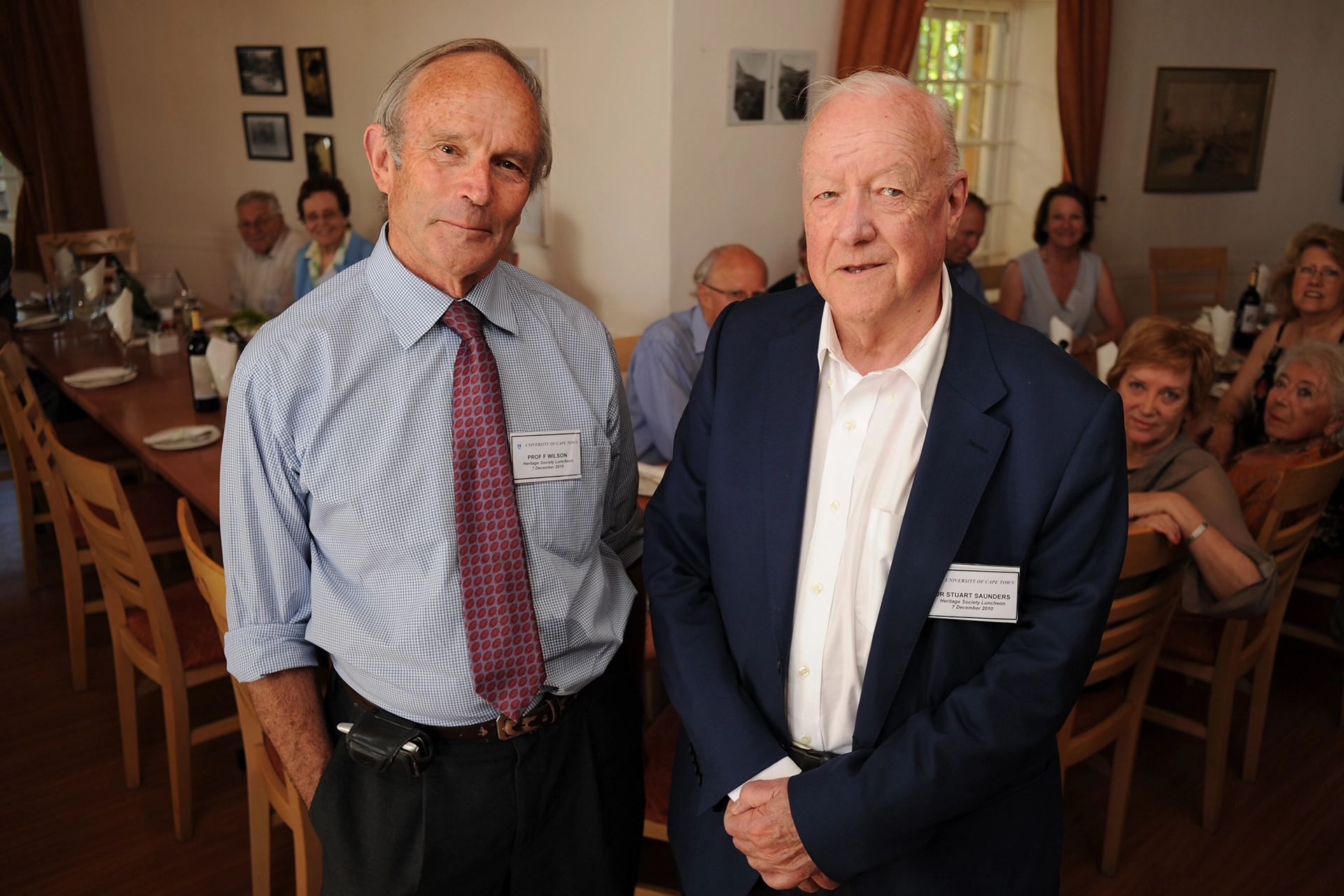 Emeritus Professor Francis Wilson and Emeritus Professor Stuart Saunders