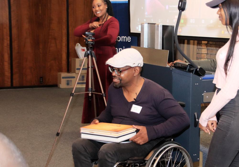 Speaker presenting at the launch