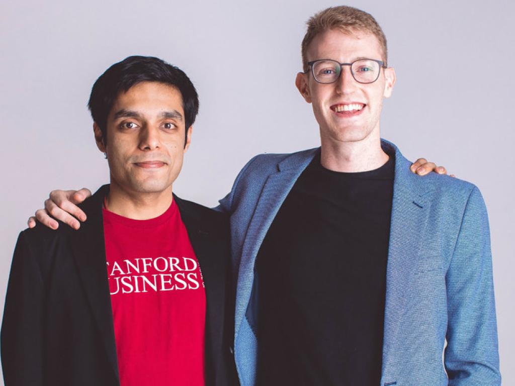 Strive co-founders Tamir Shklaz (right) and Pulkit Agarwal